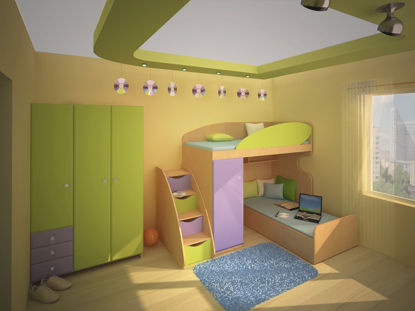 Дизайн кімнати для двох дітей   Дизайн дитячої кімнати для двох дітей