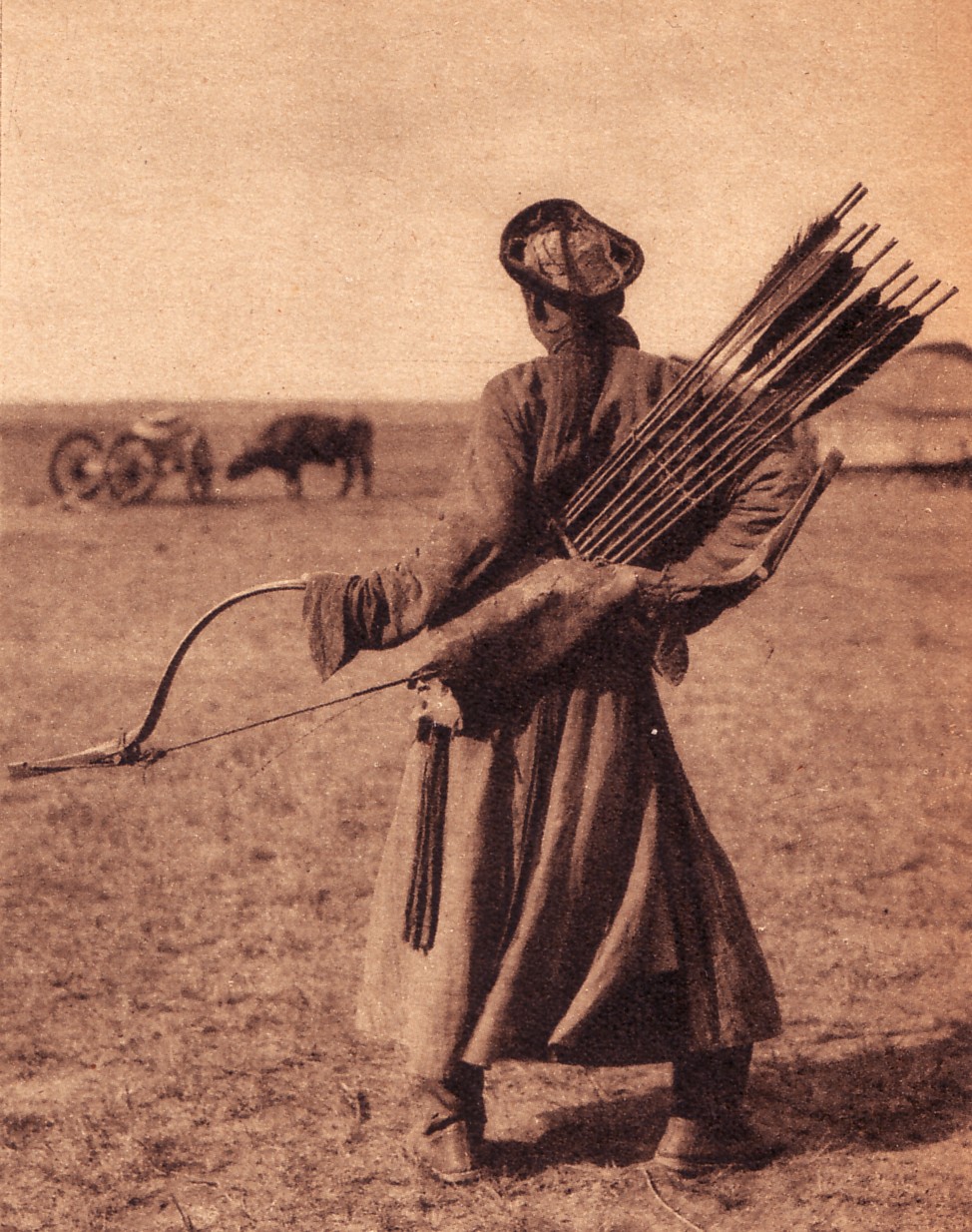 Традиційний монгольський лучник (цибуля явно не дрібний), фото 1940